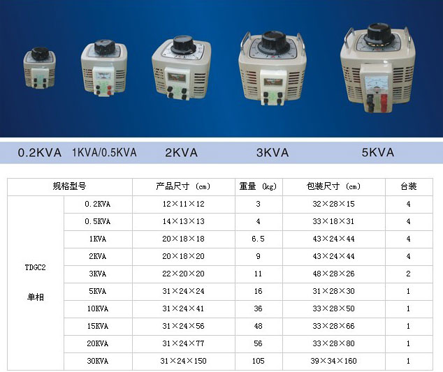 TDGC2單相手動(dòng)調壓器